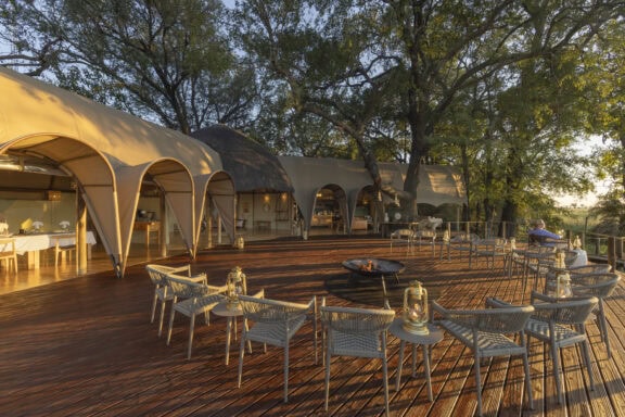 Okuti Main area deck and seating | Photo credit: Okuti
