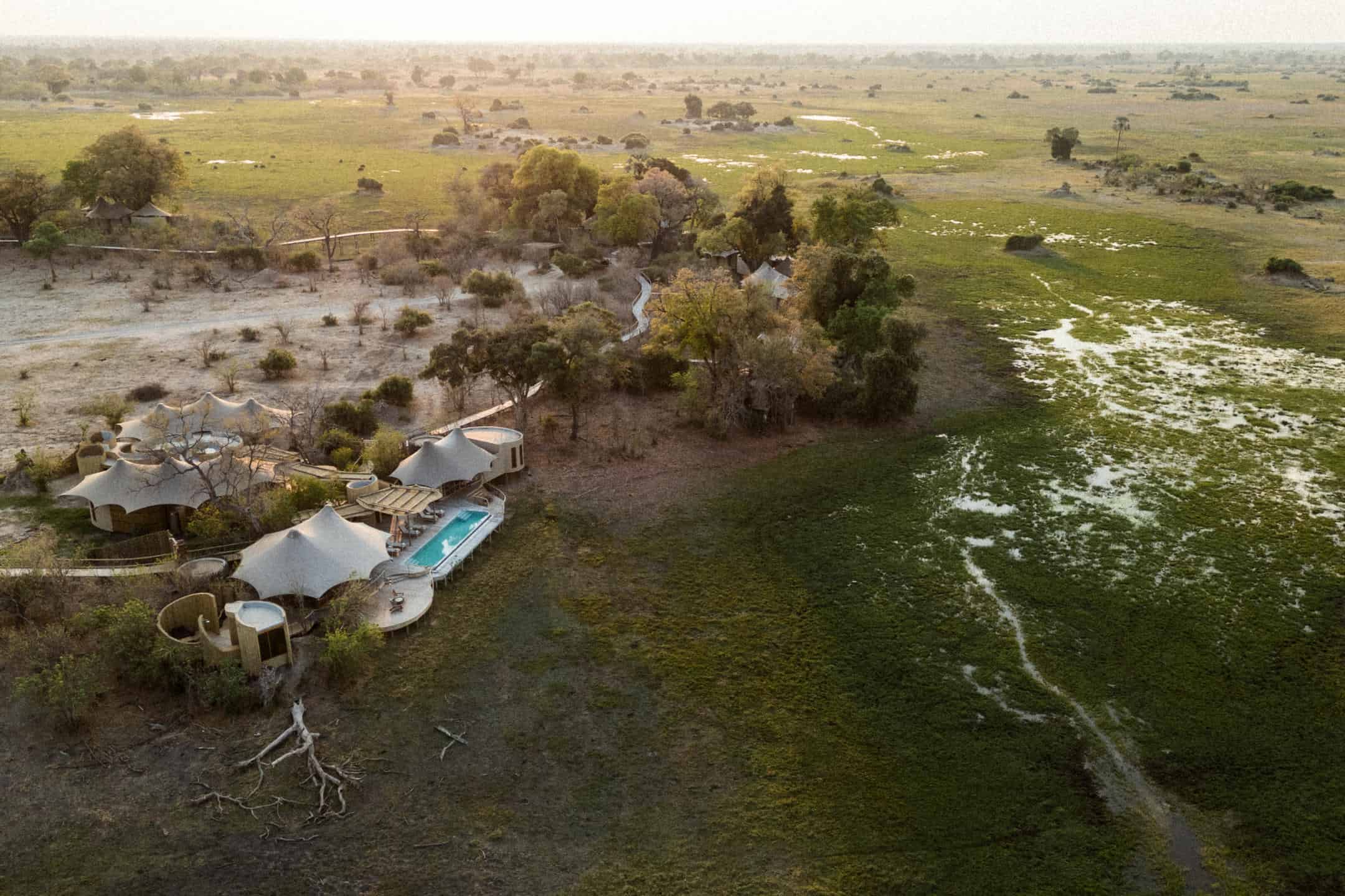Aerial view of Wilderness Little Mombo