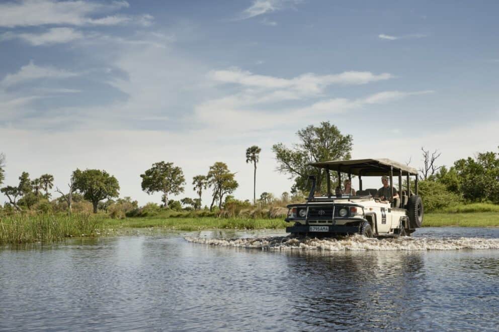 Game drive in the Okavango Delta showcasing why Botswana is Africa’s Top 10 Safari Destinations for 2026