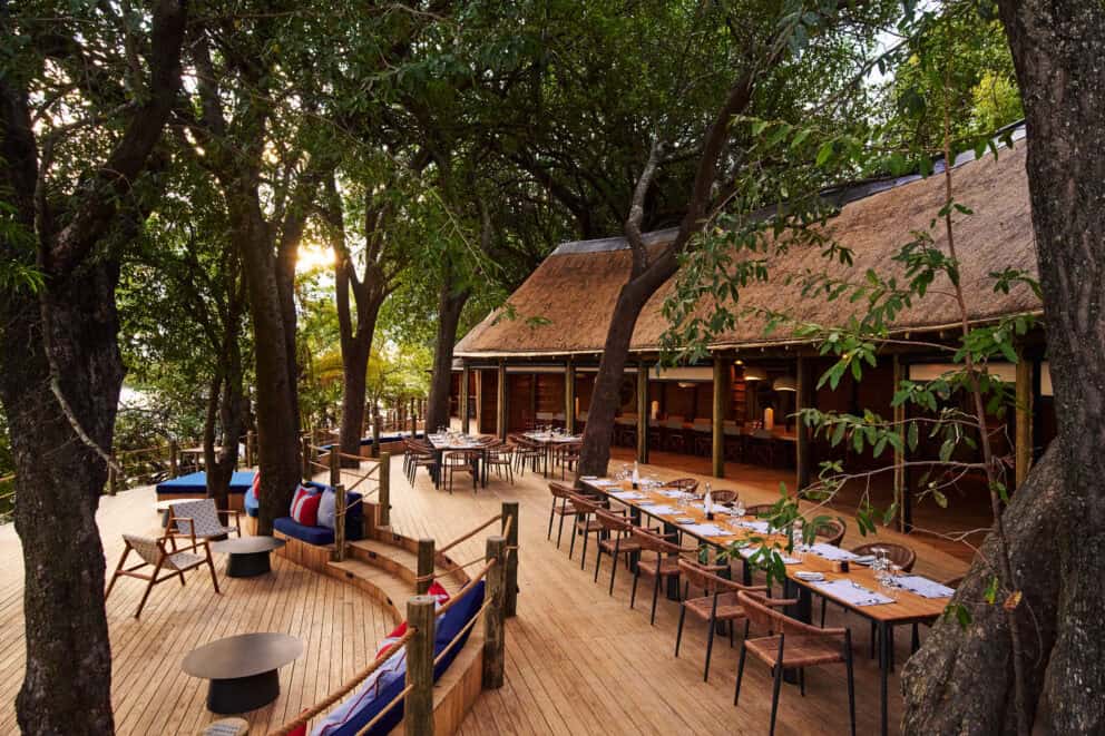 Deck of Desert and Delta's Camps: Xugana Island Lodge