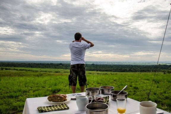 Luxury breakfast in the bush. Experiences like this is why we have been nominated for the World Luxury Travel Awards