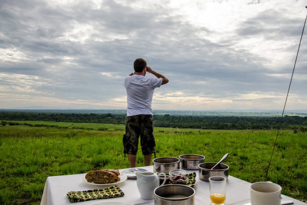 Luxury breakfast in the bush. Experiences like this is why we have been nominated for the World Luxury Travel Awards