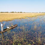 Going on a mokoro ride in the Okavango Delta