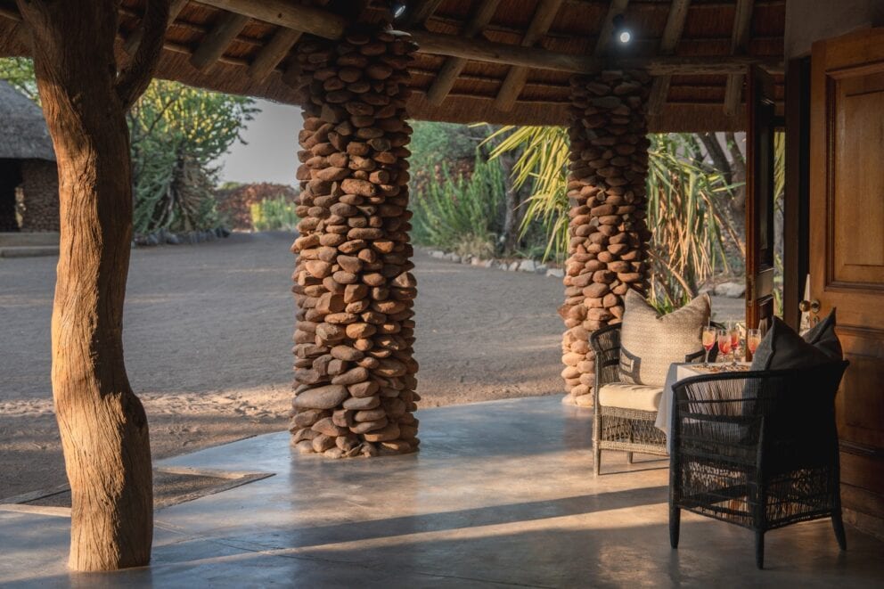 Outside porch seating | Photo credit: Mashatu Lodge