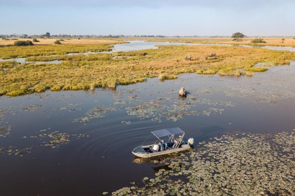 Water Boat Activities in Botswana | Photo credits: Great Plains Botswana