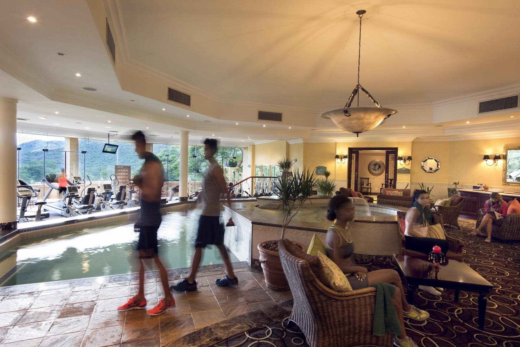 The health spa and gym at Sun City. A great way to unwind on a Sun City solo holiday