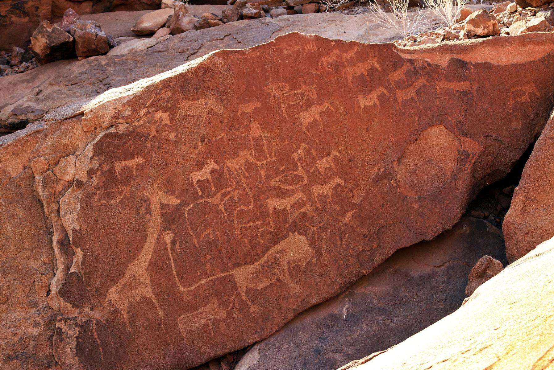 San rock art as seen on a Damaraland safari