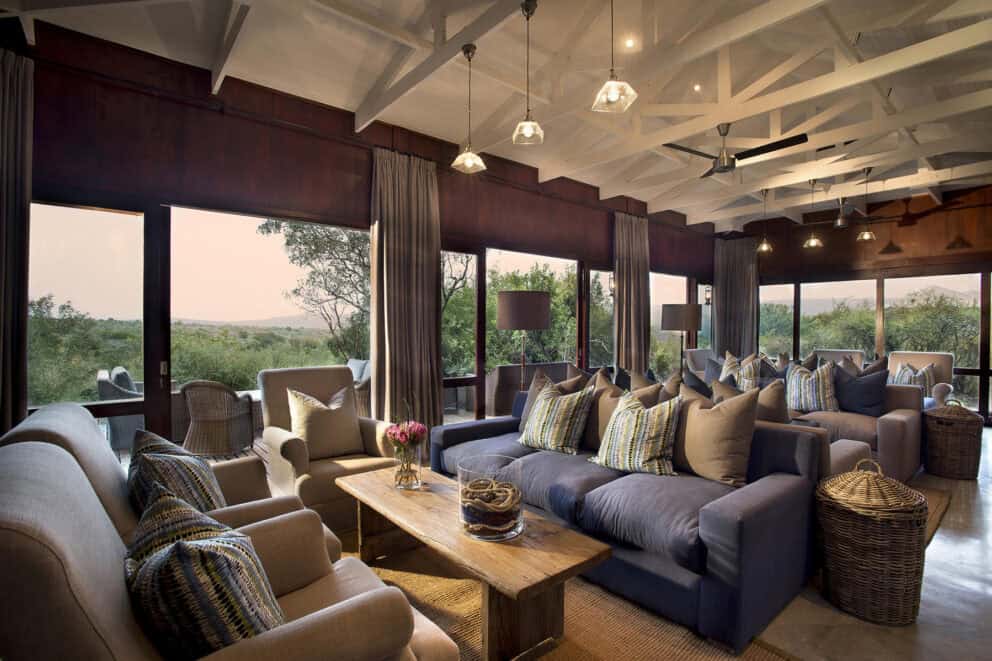 Lounge area at Kwandwe Ecca Lodge | Photo credits: Kwandwe Ecca Lodge