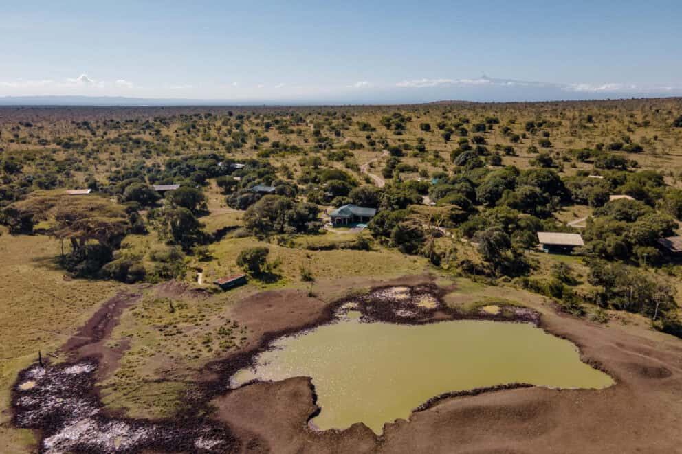 Aerial view of Porini Rhino Camp, Kenya | Photo credit: Porini Rhino Camp