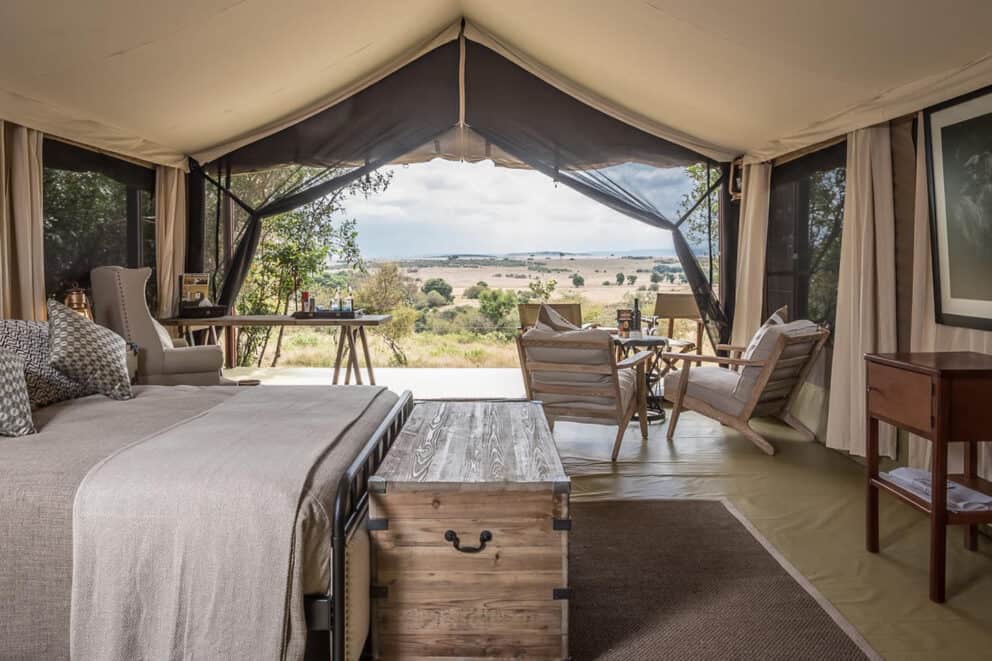 Tent interior at Entim Camp in Masai Mara, Kenya | Photo credit: Entim Camp