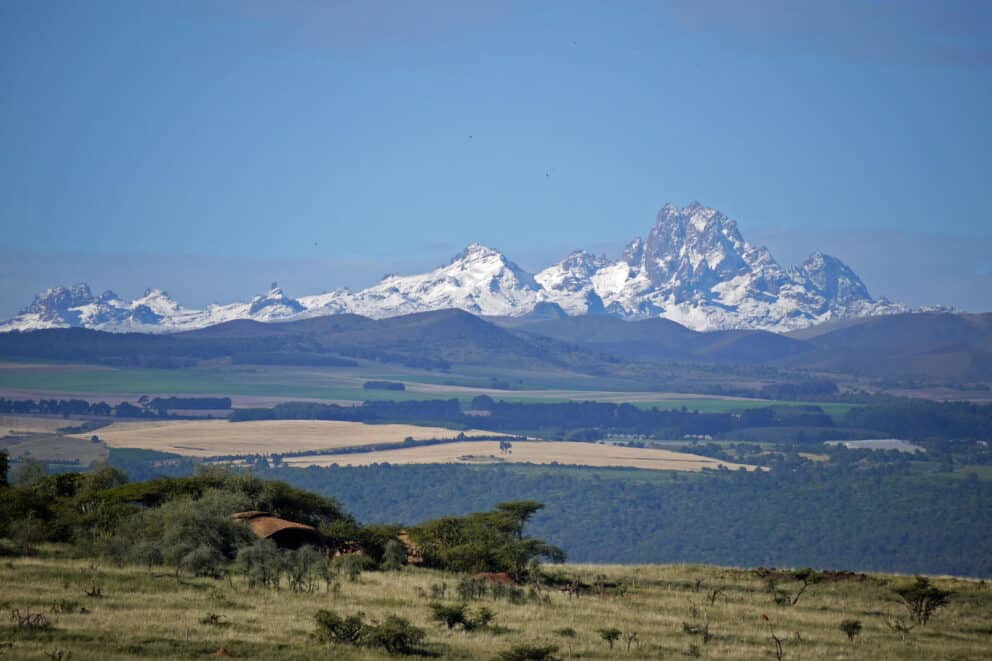 View of Mount Kenya, Kenya.