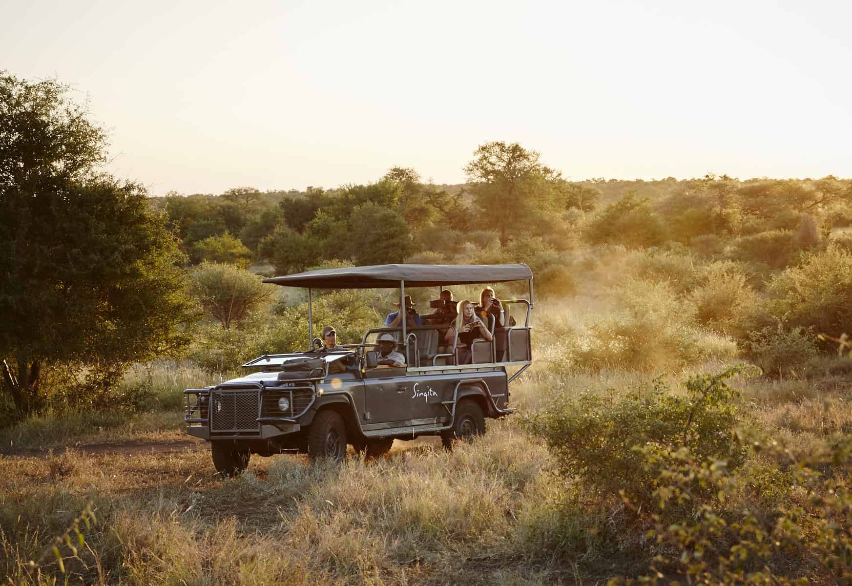 Game drive in the Singita Concession