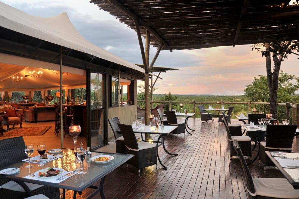 Restaurant area of the elephant camp