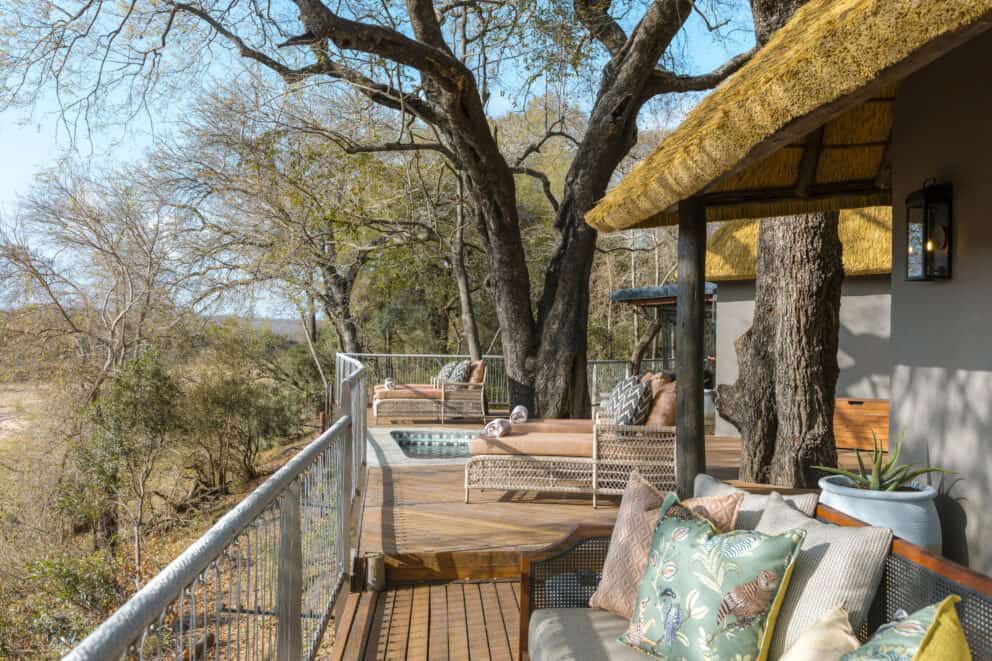 View of the wilderness from the balcony at Fitzpatrick's at Jock Safari Lodge, Southern Kruger