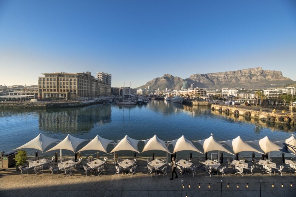 Seating by the harbor | Photo credit: V&A Hotel