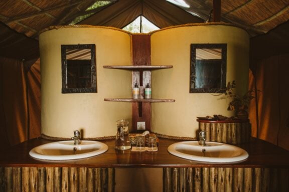 Classic Tent Bathroom | Photo credit: Katavi Wildlife Camp