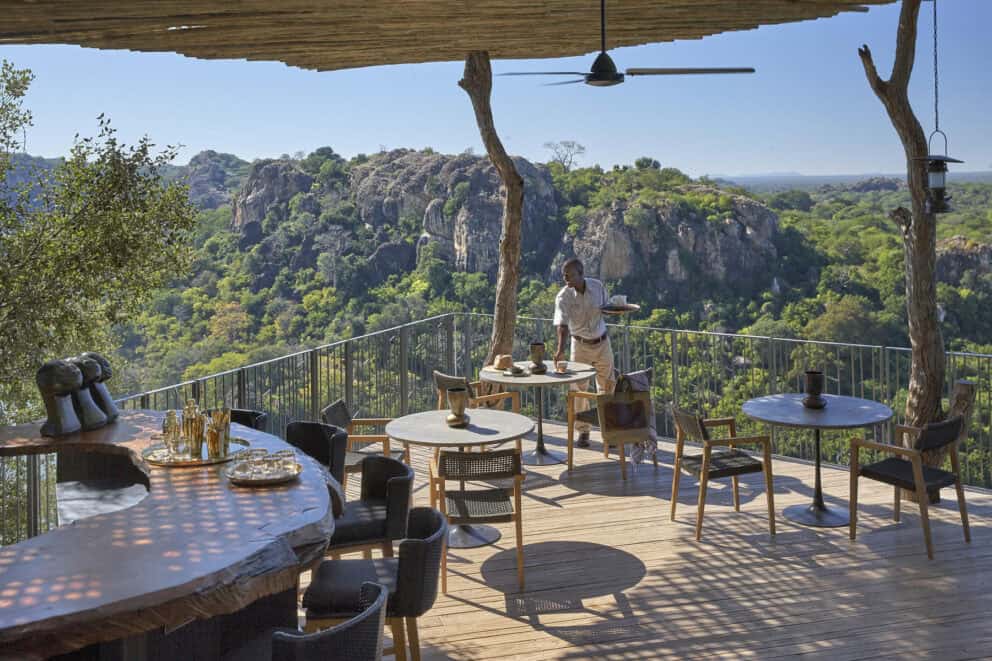 Deck at Singita Pamushana Lodge, Zimbabwe.