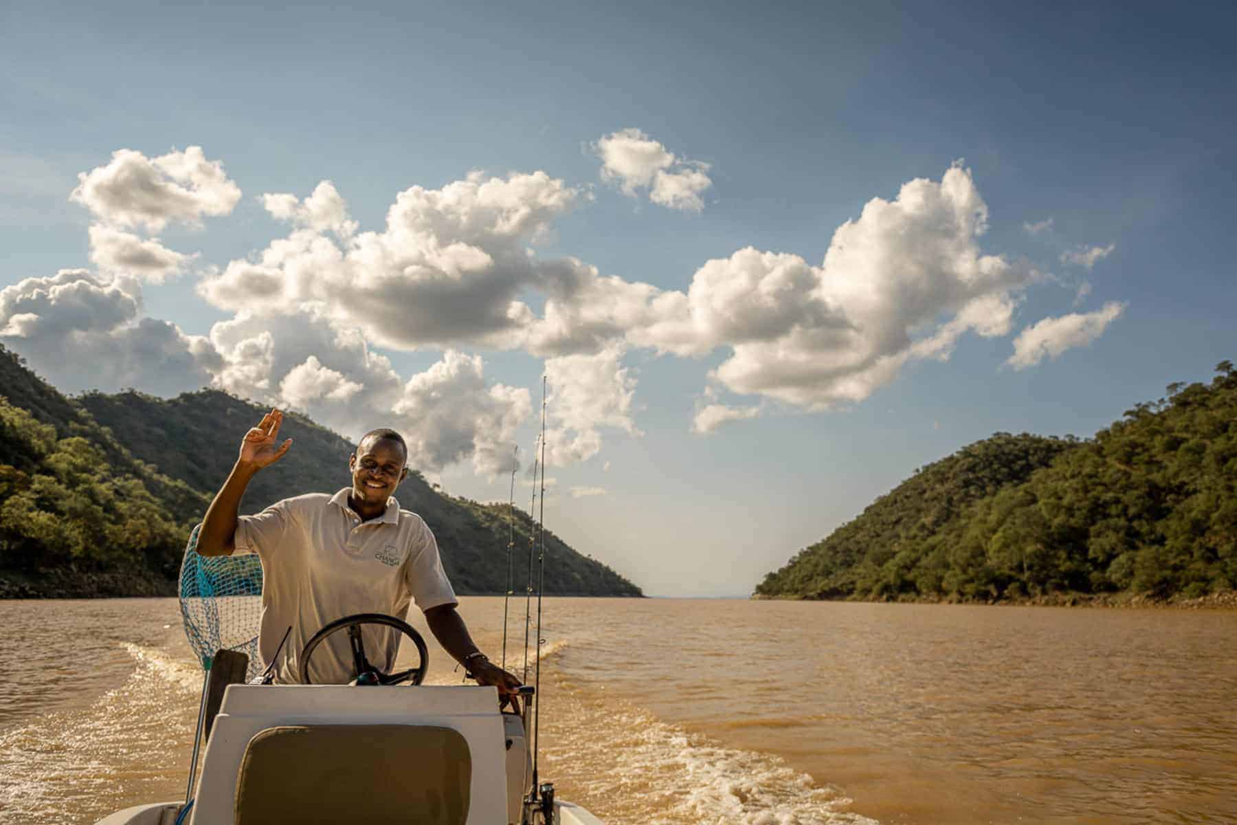 Boat ride at Sanyati Gorge