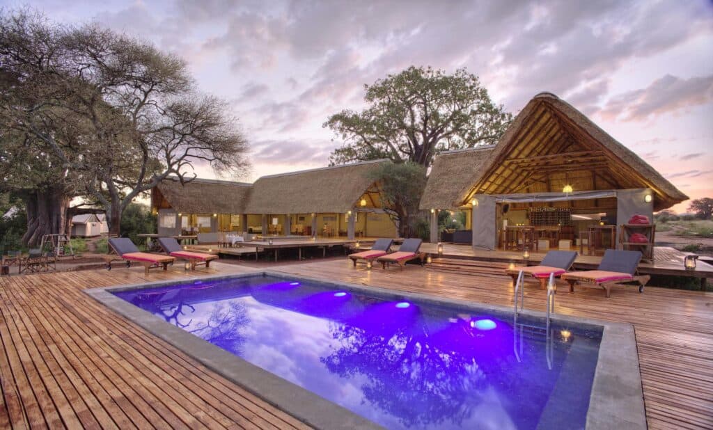 Swimming pool deck area at Tarangire Ndovu Tented Lodge