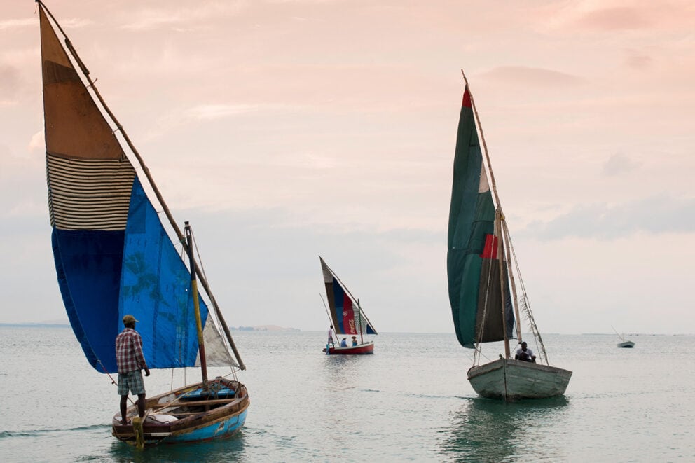 Benguerra Island dhows. Perfect for a Mozambique honeymoon