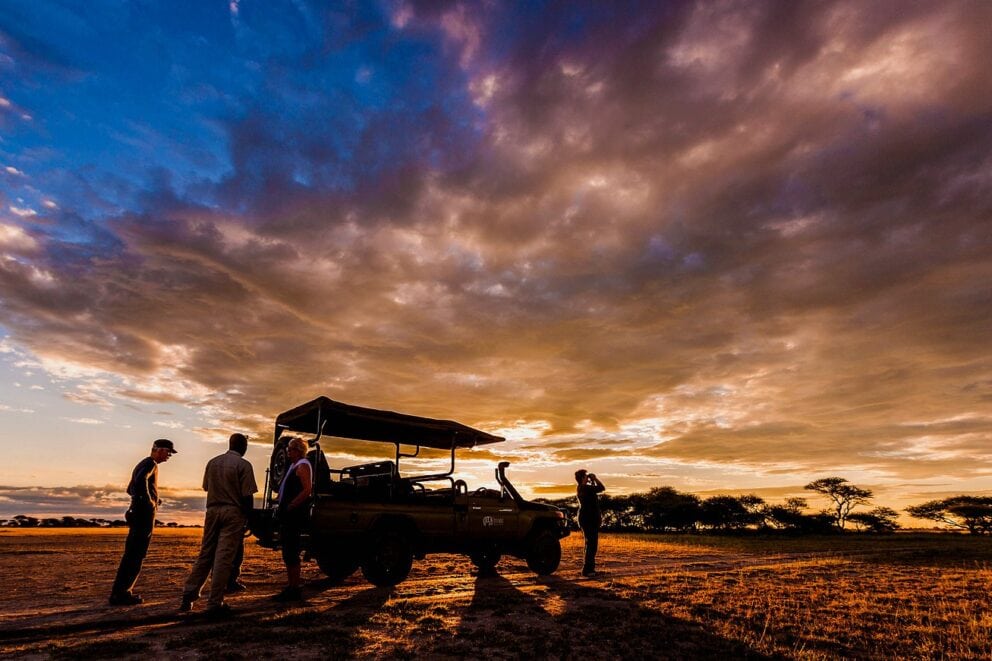 Sunset game drive in Nxai Pan National Park