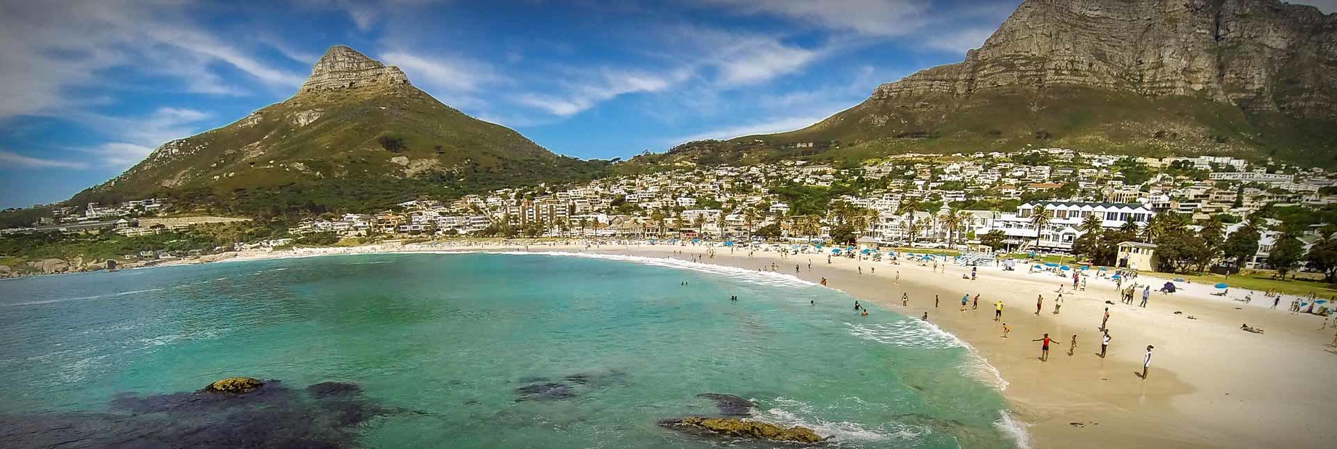 View of Camps Bay in Cape Town at The Marly Boutique Hotel and Spa, South Africa.