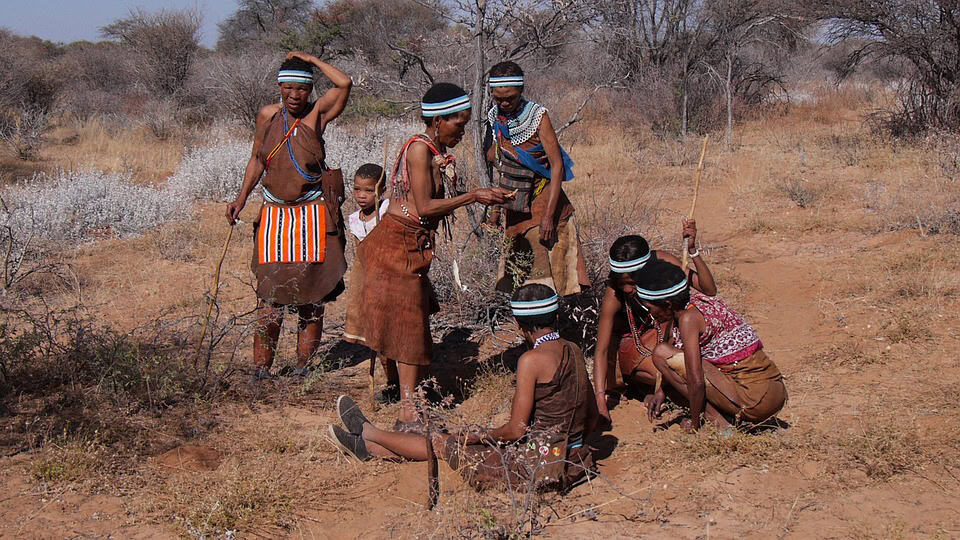 The San people of Botswana.