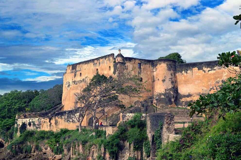 A popular landmark called Fort Jesus in Mombasa, Kenya.