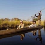 Mokoro on the water near Chief's Island, Okavango Delta