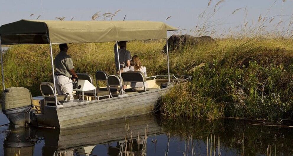 camp xakanaxa okavango delta botswana safari boating