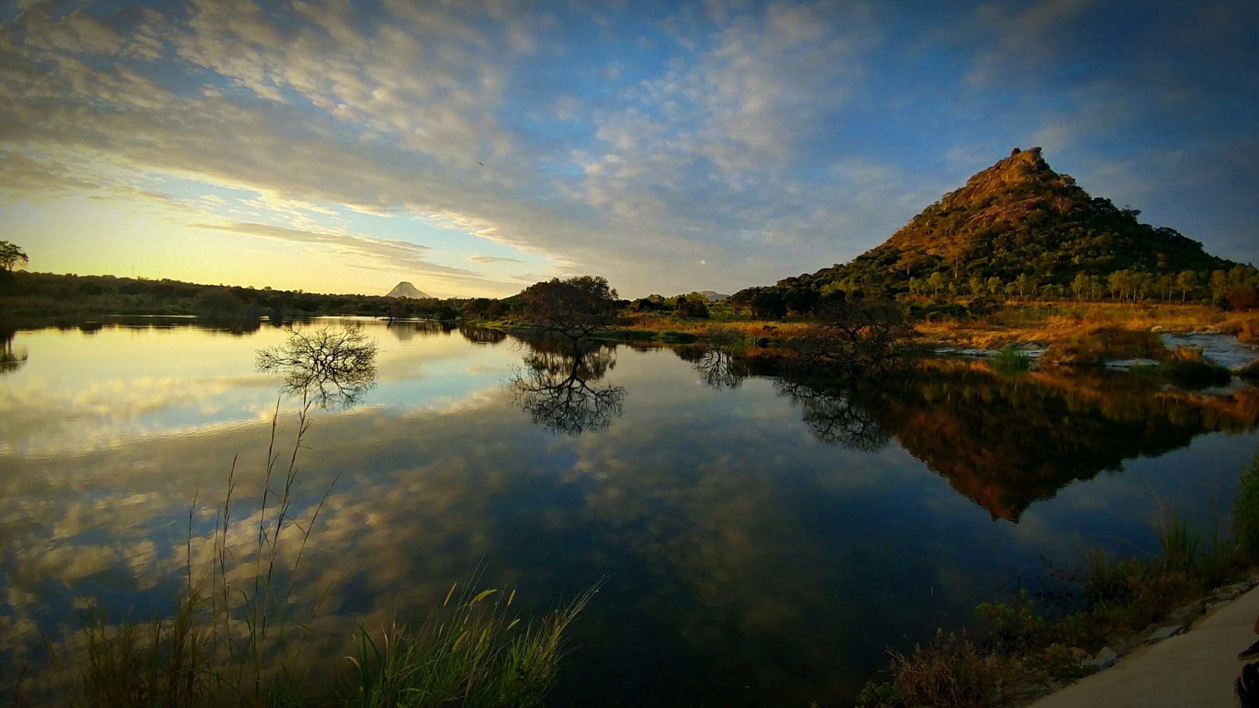View of the sunrise over Gorongosa National Park