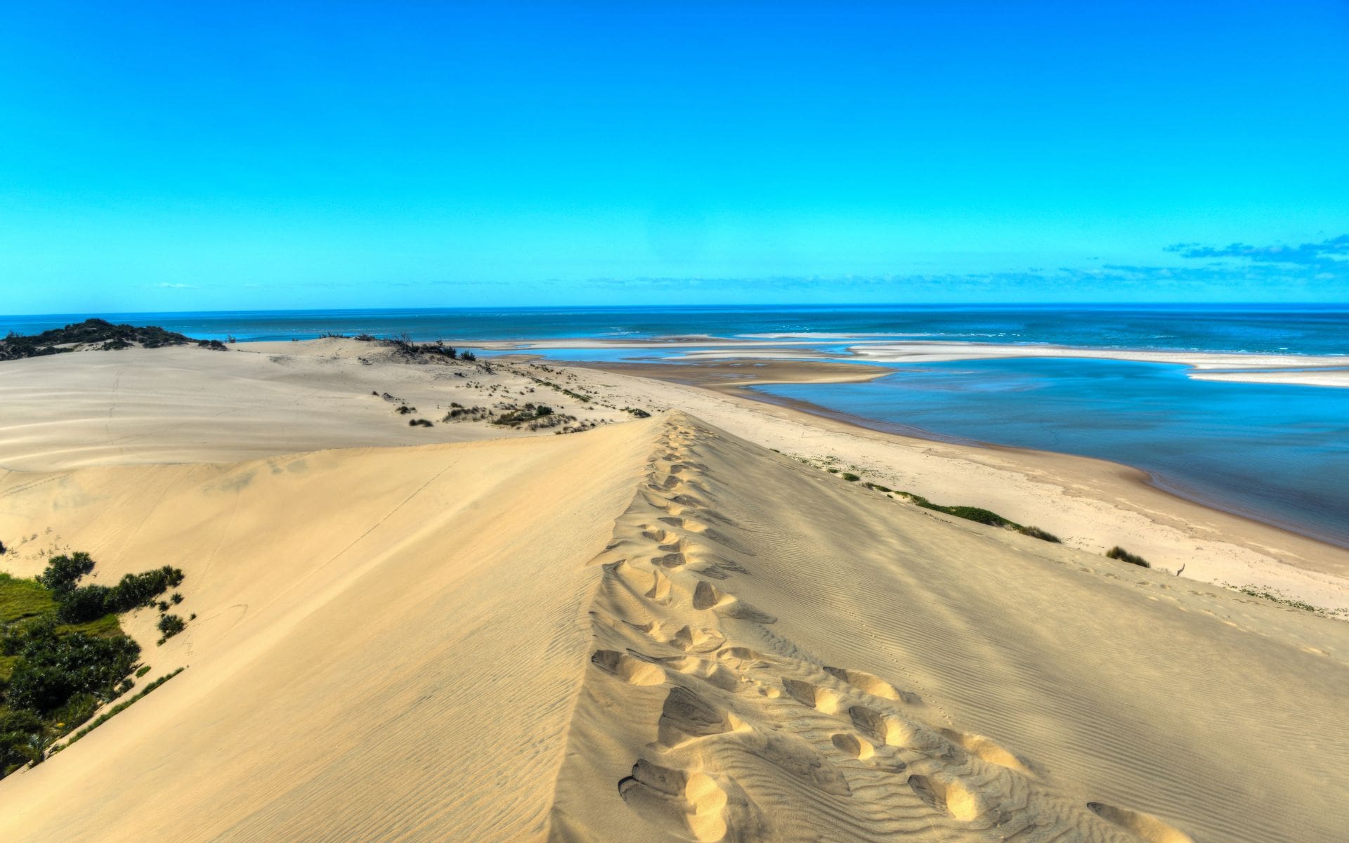 View of the cost as seen from Bazaruto Island, Mozambique