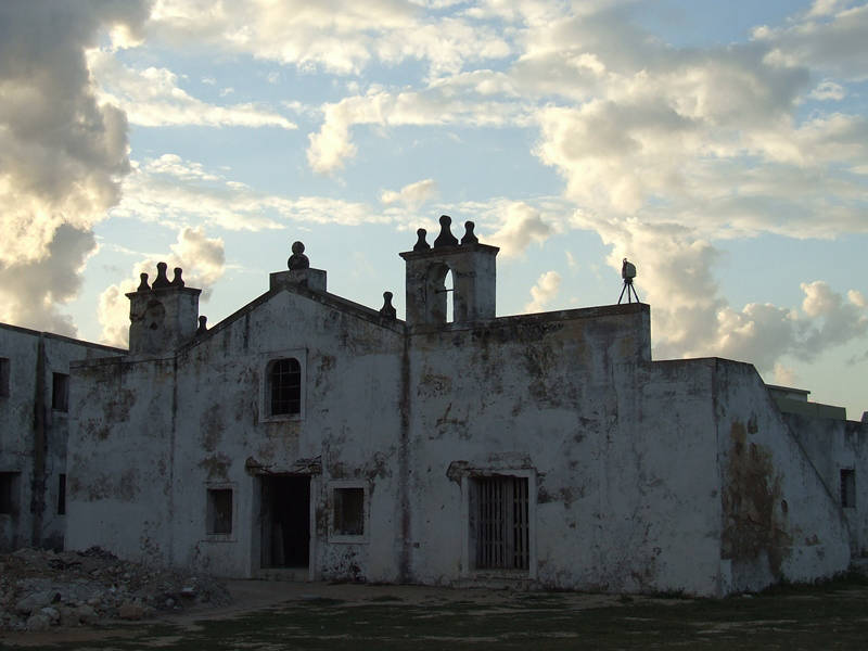 A view of Fort São Sebastião at sunset.