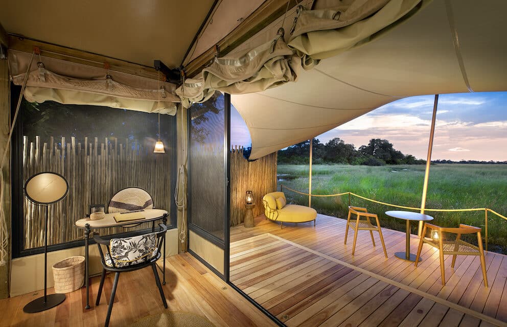 view from luxury tented camp