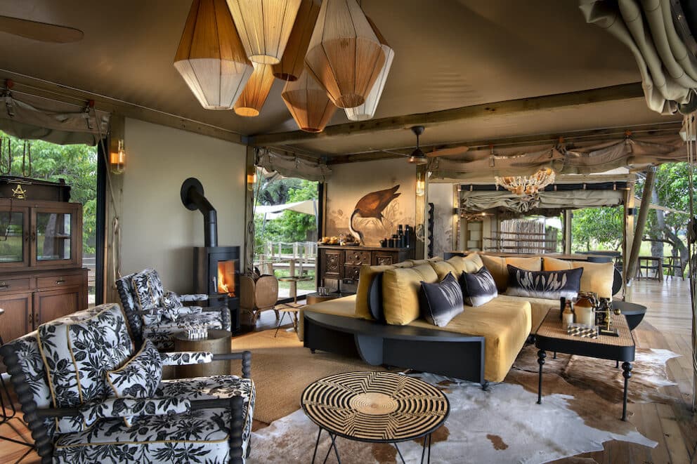 luxury safari lounge area