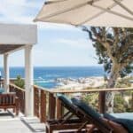 View of the beach from the balcony of Camps Bay Retreat. The perfect start to your Camps Bay Vacation.