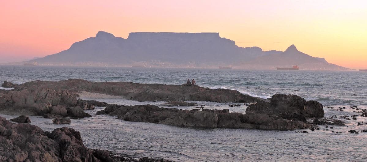 Sunset from Bloubergstrand on the West Coast