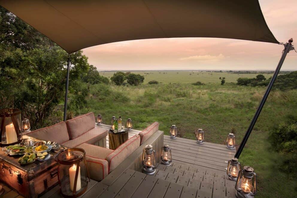 Bateleur Camp Deck on a Kenya Safari
