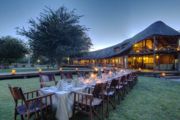 The communal dining experience is healthy and hearty with Desert and Delta's camps