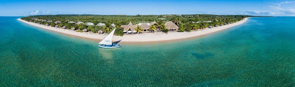 Aerial view of Azura Benguerra Island