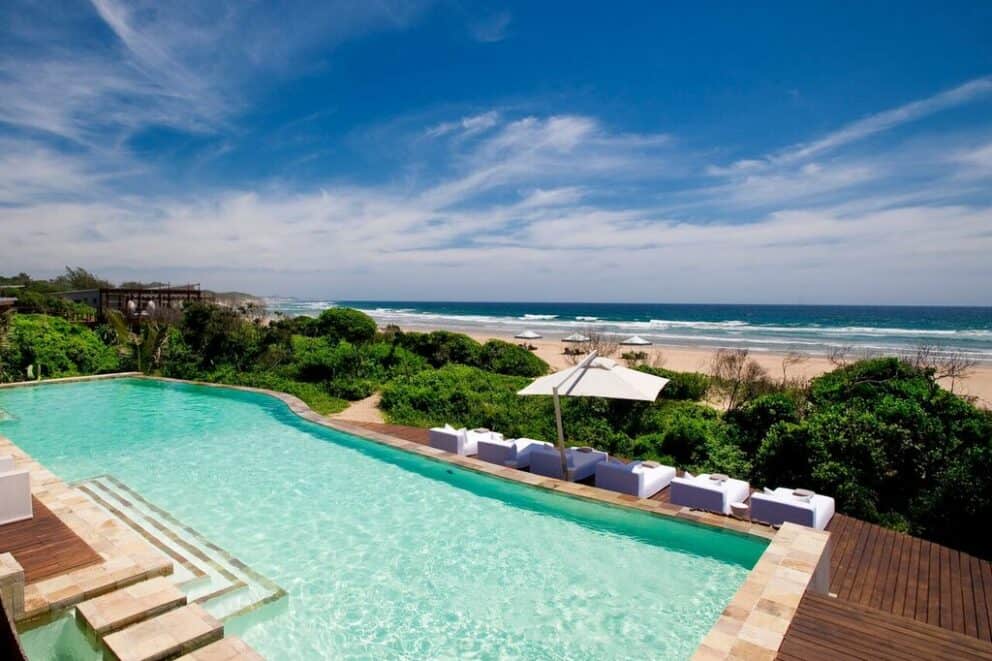 Pool area at White Pearl Resort in Mozambique | Photo credit: White Pearl Resort