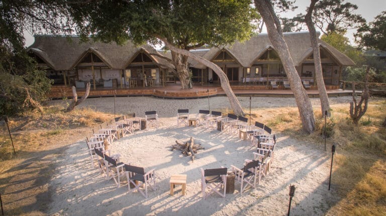 Kwando Splash Camp exterior view; an Okavango Delta lodge