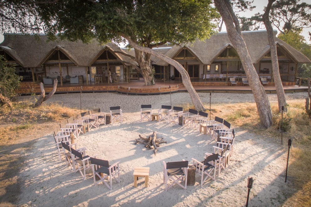Kwando Splash Camp exterior view; an Okavango Delta lodge