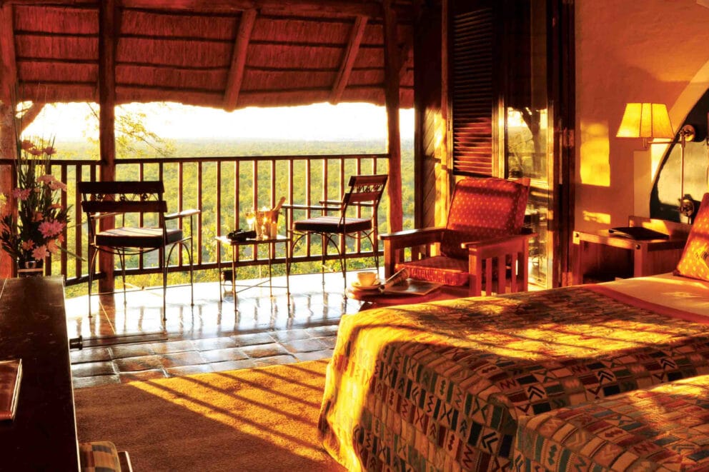 Suite at a luxury lodge in Zimbabwe | Photo credits: Victoria Falls Safari Lodge