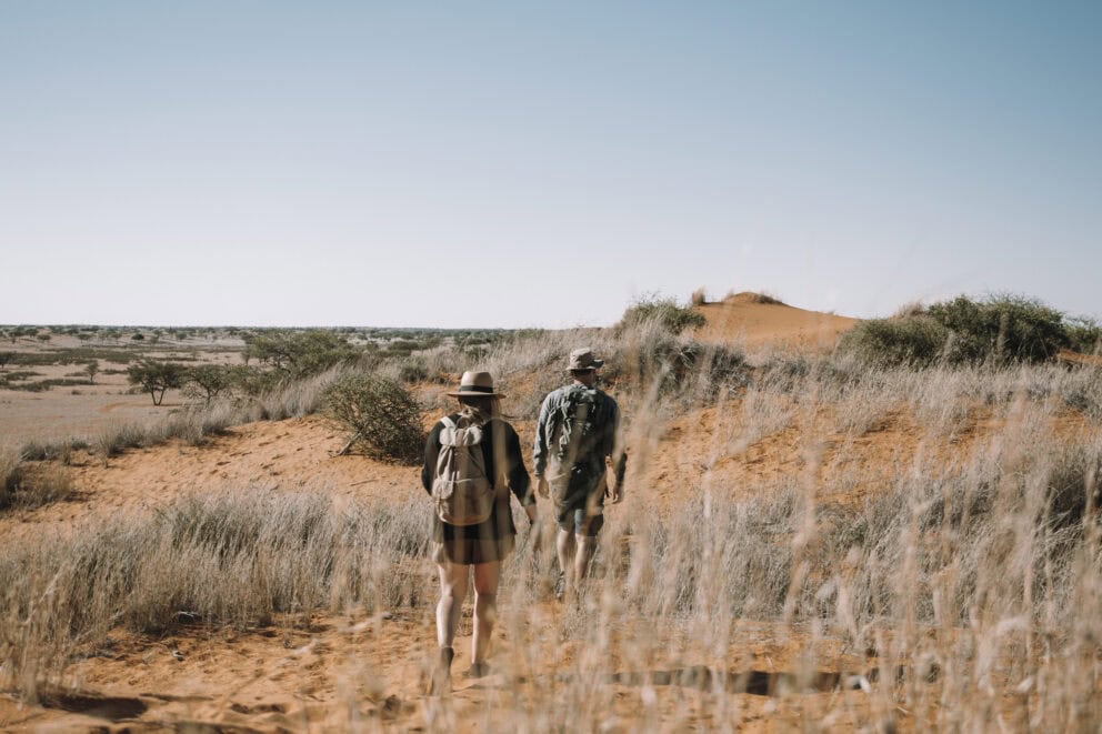 A Trans Kalahari Walk in Namibia as part of a desert safari experience