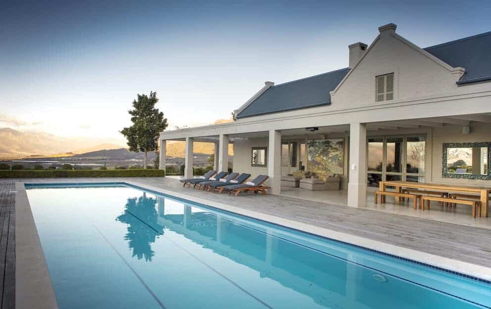 Boschendal Mountain Villa Pool area