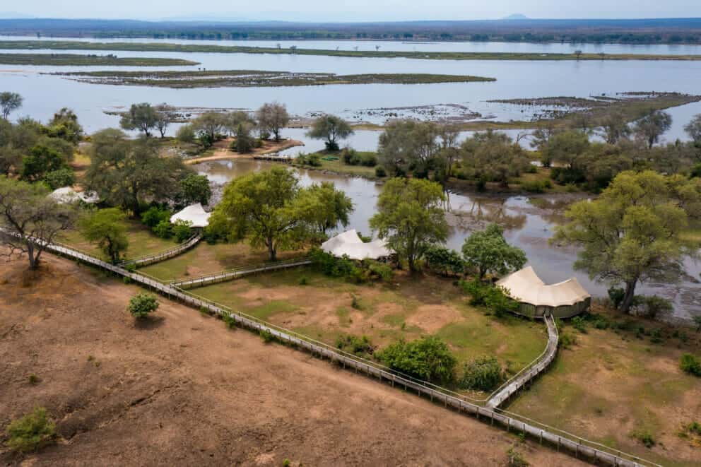 Aerial view of Anabezi Safari Lodge Partner
