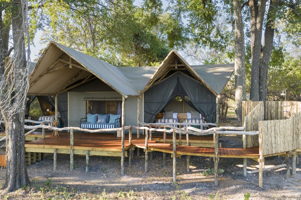Exterior view of the family suite at Shinde Footsteps, Botswana.