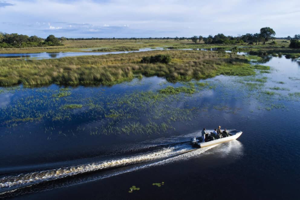 Boat safari on the Okavango Delta