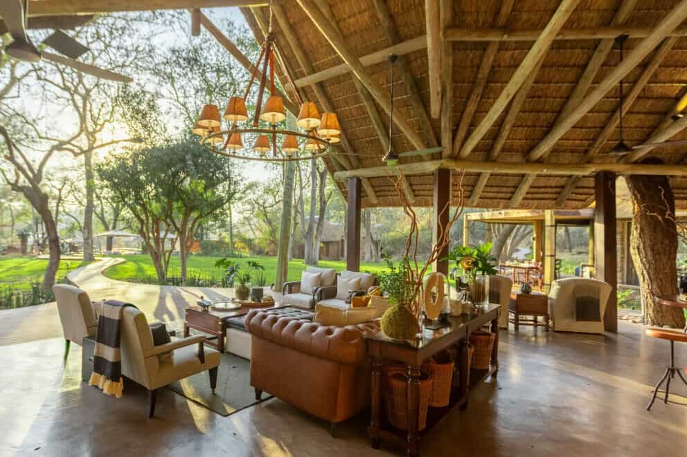 Main lounge at luxury lodge, Greater Kruger Park | Photo credits: Dulini Moya